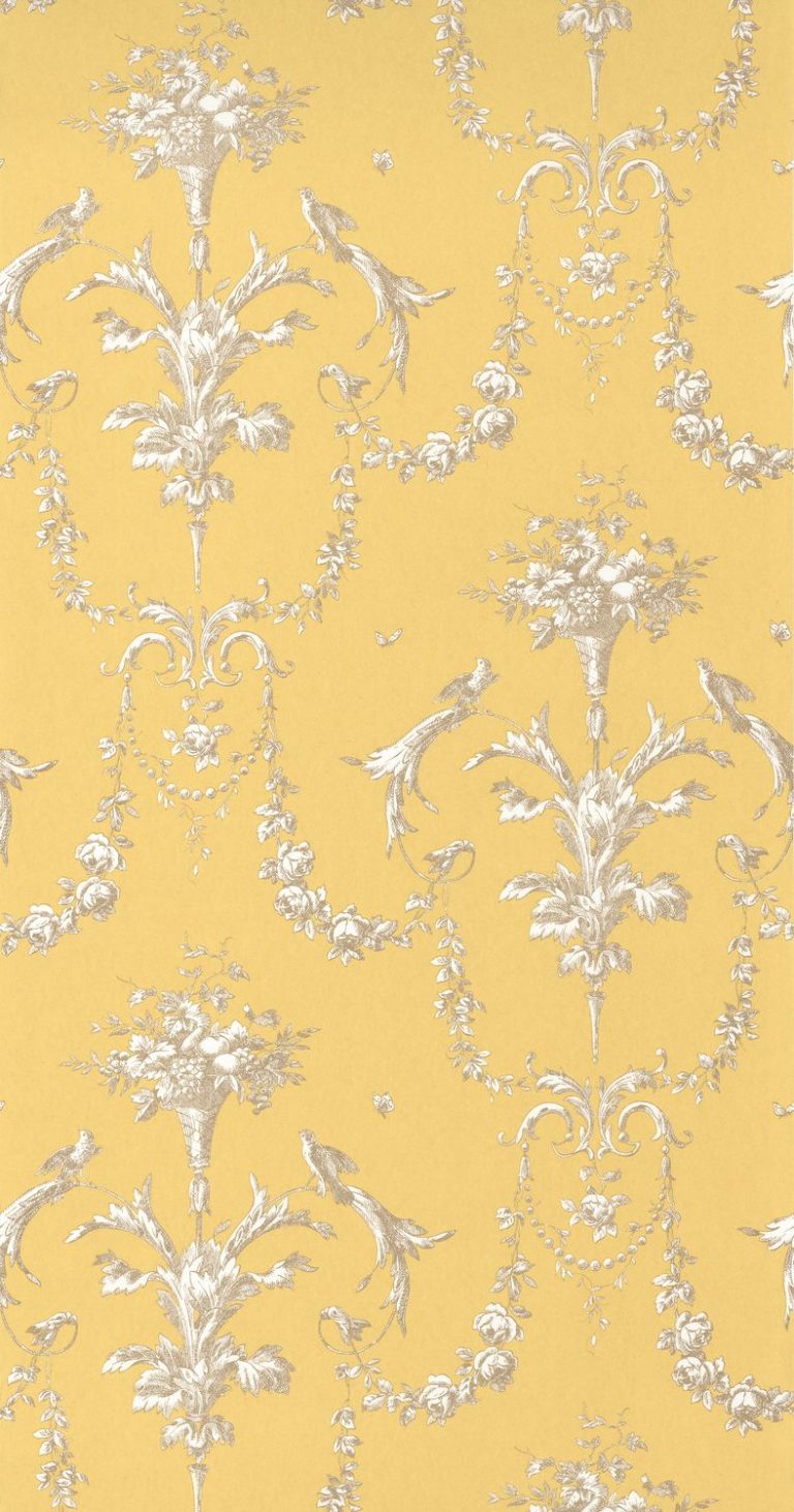 Обои — Casadeco — LES BELLES TOILES DE JOUY — Corne d’abondance — Jaune soleil (арт. 87922524)
