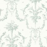 Обои — Casadeco — LES BELLES TOILES DE JOUY — Corne d’abondance — Vert sauge (арт. 87927323)