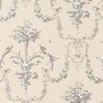 Обои — Casadeco — LES BELLES TOILES DE JOUY — Corne d’abondance — Noir fusain (арт. 87929621)