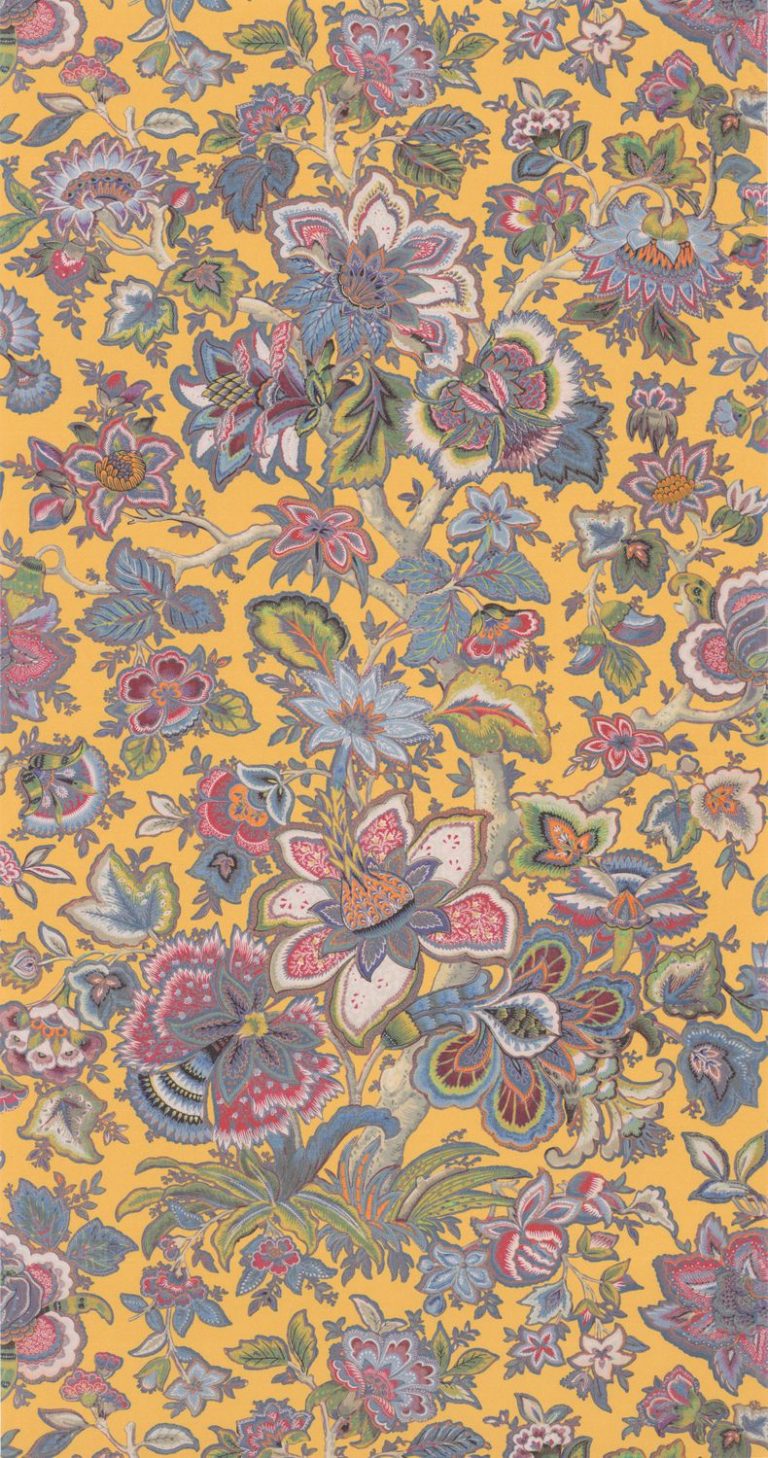 Обои — Casadeco — LES BELLES TOILES DE JOUY — Provence — Multico fond jaune (арт. 87942407)