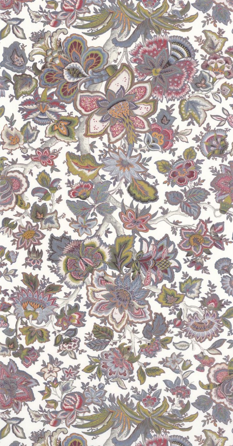 Обои — Casadeco — LES BELLES TOILES DE JOUY — Provence — Multico fond blanc (арт. 87944213)