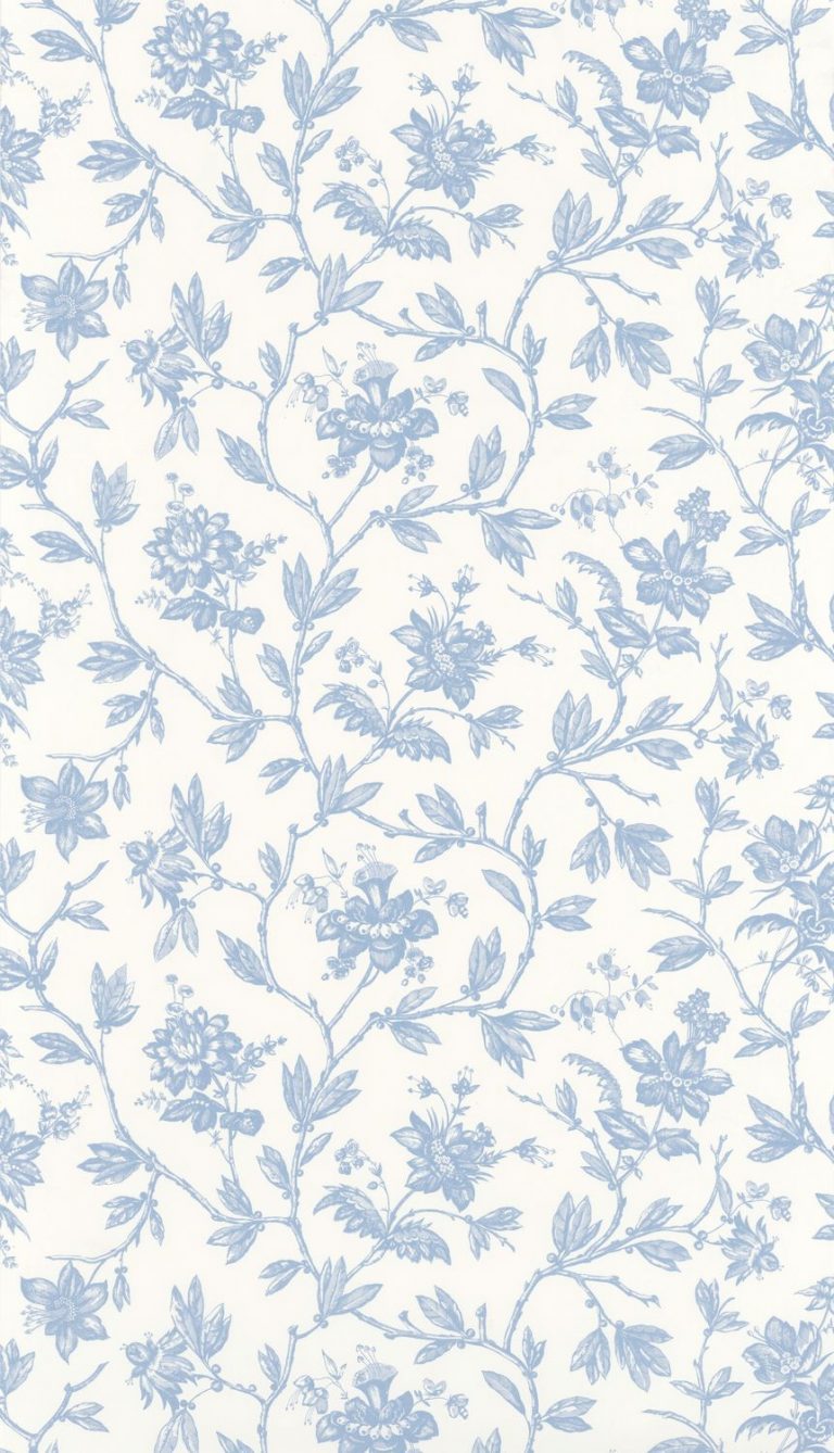 Обои — Casadeco — LES BELLES TOILES DE JOUY — Rosa — Bleu faience (арт. 87966726)