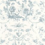 Обои — Casadeco — LES BELLES TOILES DE JOUY — L’orangerie — Bleu grise (арт. 87976322)