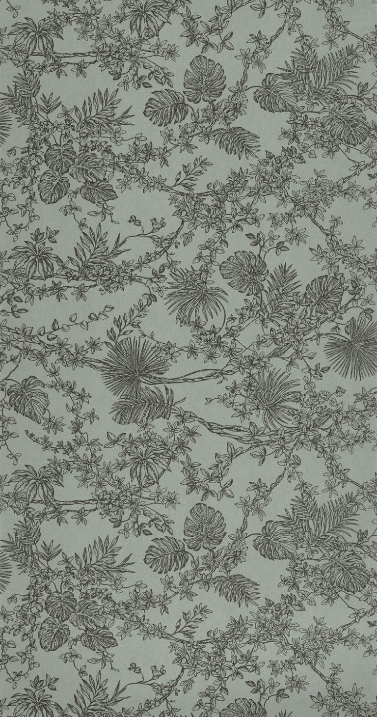 Обои — Casadeco — LES BELLES TOILES DE JOUY — Jardin des plantes velours — Vert sauge (арт. 88027314)