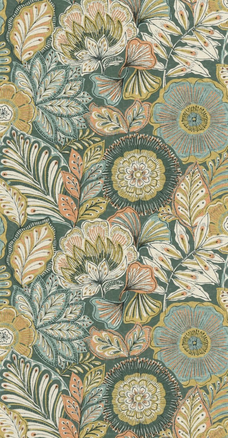 Обои — Casadeco — BALI — Batik — Vert canopee (арт. 88157714)