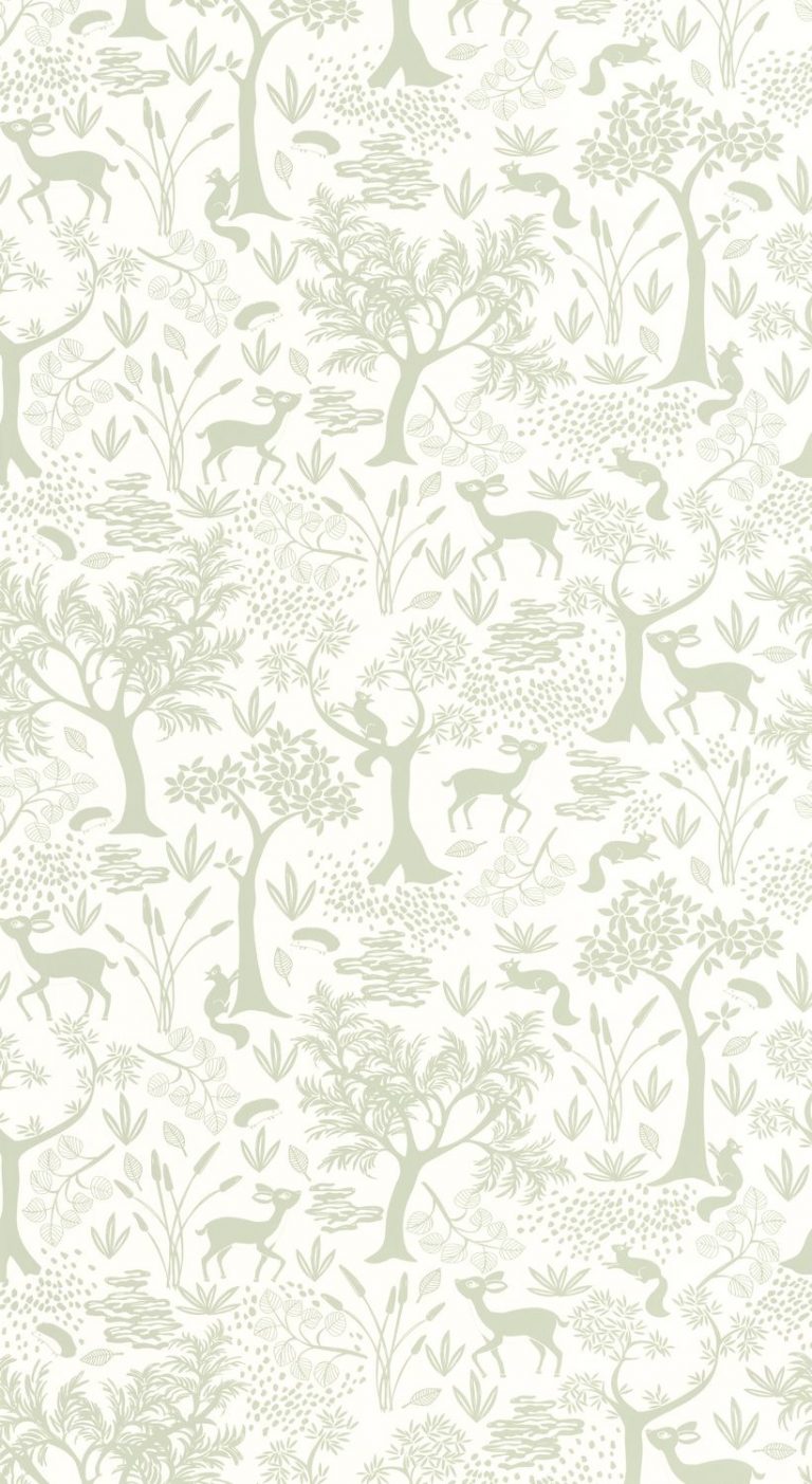 Обои — Casadeco — ONCE UPON A TIME — Poetic forest — Vert amande (арт. 88267763)