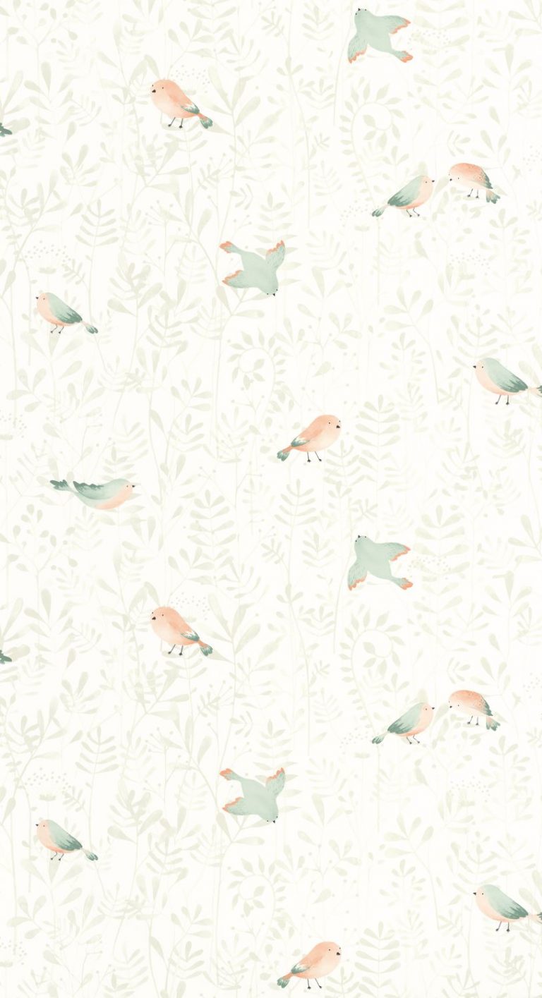 Обои — Casadeco — ONCE UPON A TIME — Flying bird — Vert amande (арт. 88317088)