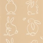 Обои — Casadeco — ONCE UPON A TIME — Funny bunny — Beige camel (арт. 88381887)