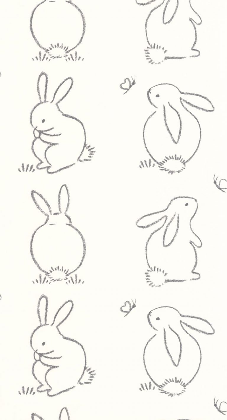 Обои — Casadeco — ONCE UPON A TIME — Funny bunny — Noir graphite (арт. 88389050)