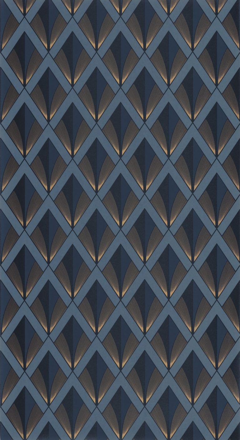 Обои — Casadeco — TWENTIES — Chrysler — Bleu orage (арт. 88676414)