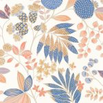 Обои — Casadeco — CALIFORNIA — Palm springs — Indigo / peche (арт. 88806565)