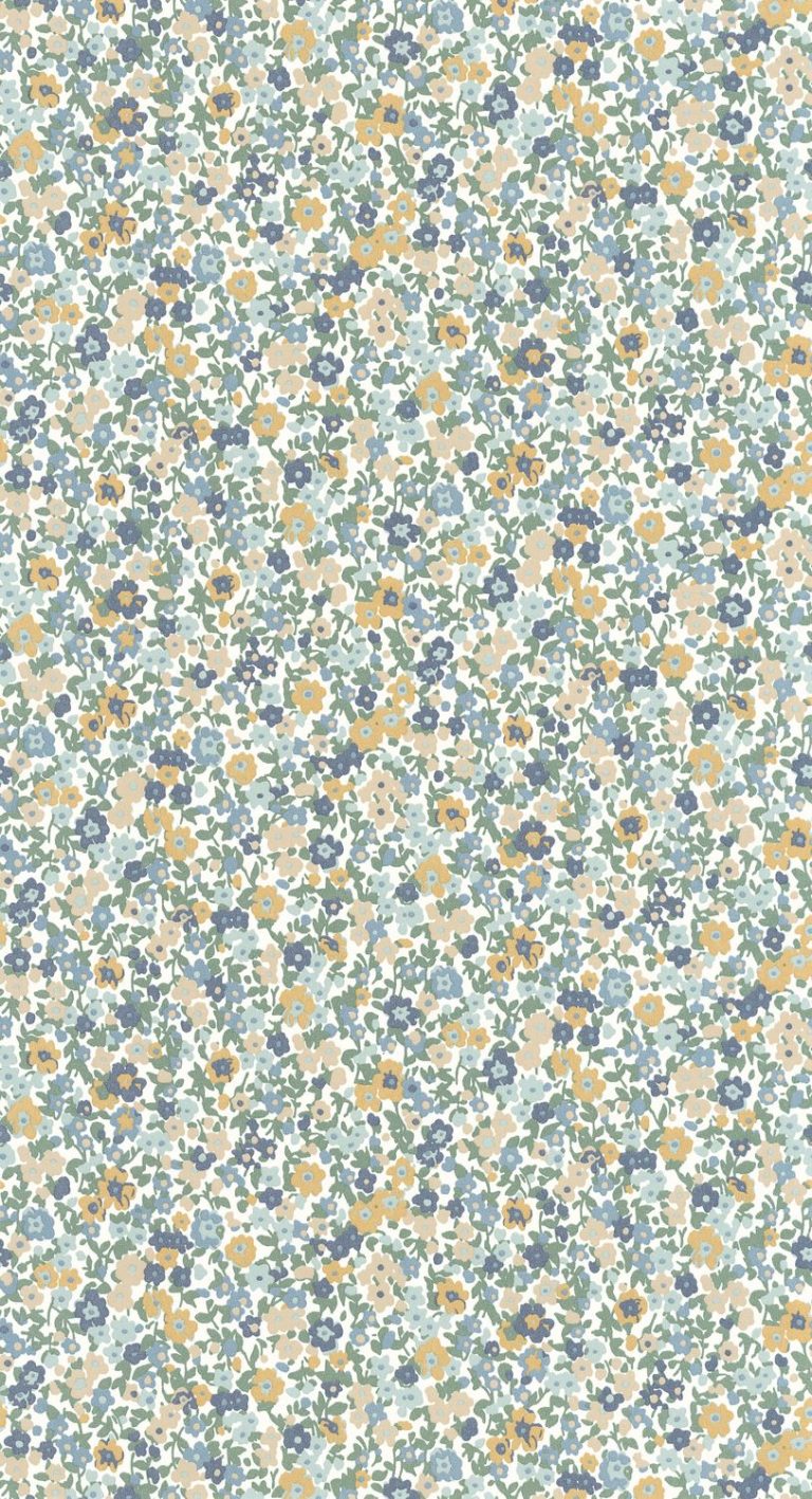 Обои — Casadeco — FLOWER MARKET — Pansy — Bleu / jaune (арт. 89216329)