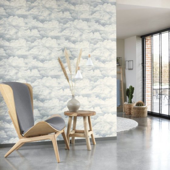 Обои - Casadeco - RIVERSIDE 3 - Riverside 3 nuage - Bleu orange (арт. 85306546)
