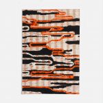Ткань — Dedar — Under Way 1963 — 001 black, white and orange — 00T2504600001