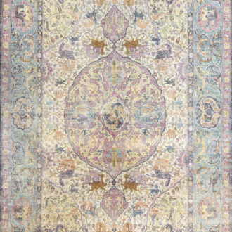 Индийский ковёр из шёлка - ZIEGLER SILK - 275 x 427 (AJ39-CRE L-BLU_ID119842)