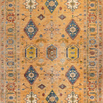 Пакистанский ковёр из шерсти - KAZAK ROYAL - 206 x 289 (KAZR_R_GOLD-GOLD(206x289))
