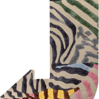 Индийский ковёр из эвкалиптового шёлка - VELVET MIRAGE - 125 x 200 (VMR_RN_SIGN DISCO ZEBRA)