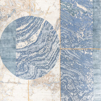 Индийский ковёр из арт-шёлка - MARBLE T - 243 x 301 (MRBL_R_MARBLE-LINES-1-COLOR-2)