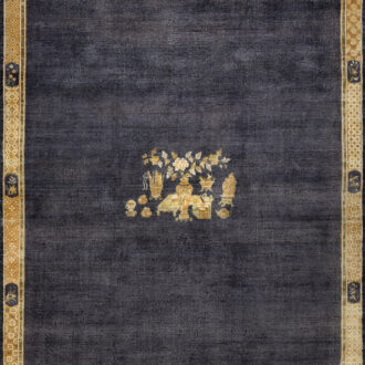 Индийский ковёр из шёлка - VINTAGE SILK - 244 x 314 (VIN_R_CH05-CH.BLK)