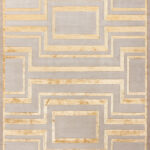 Индийский ковёр из шерсти - RUSSEL SQUARE - 295 x 390 (RUSS_R_BELT-GLD)