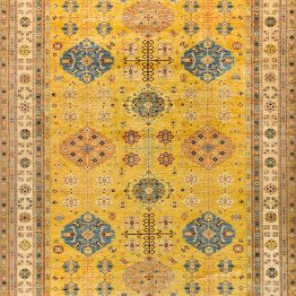 Пакистанский ковёр из шерсти - KAZAK ROYAL - 399 x 505 (KAZR_R_23532-GLD-IVR)