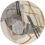 Индийский ковёр из шерсти - HOLLYWOOD ART - 300 x 300 (HOLA_R_CE6689-IVORY-GREY(Round))