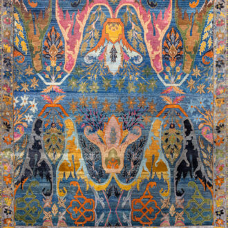 Индийский ковёр из шерсти - ZIEGLER VINTAGE - 276 x 375 (ZIEV_R_AC228-BLU-MIX(276x375))