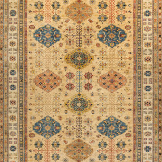 Пакистанский ковёр из шерсти - KAZAK ROYAL - 404 x 500 (KAZR_R_231690-BGE-IVR)