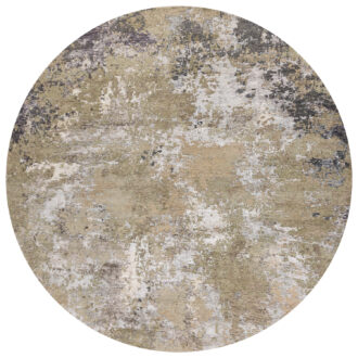 Индийский ковёр из шерсти - STORM - 300 x 300 (STO_R_RN85WH-GREY(Round))