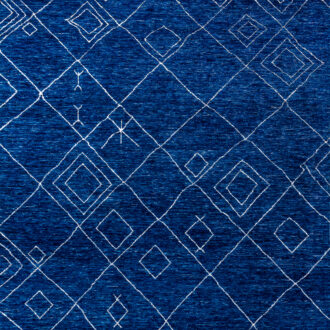 Индийский ковёр из шерсти - COLOR GRASS - 309 x 429 (CGRAS_R_NAVI-WHT)