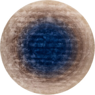 Индийский ковёр из эвкалиптового шёлка - VELVET MIRAGE - 400 x 400 (VMR_RN_DEGRADEE SAPPHIRE(Round))