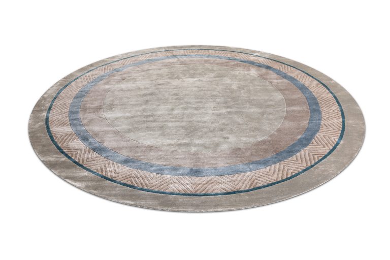 Индийский ковёр из арт-шёлка — PRISMATIC — VISION-05-COLOR-1(Round)