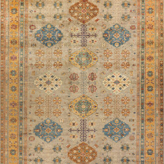 Пакистанский ковёр из шерсти - KAZAK ROYAL - 406 x 511 (KAZR_R_227870-BRN-GLD)