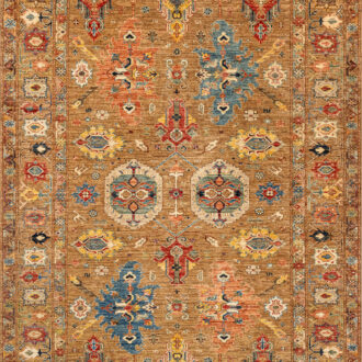 Пакистанский ковёр из шерсти - KAZAK ROYAL - 207 x 304 (KAZR_R_231617-BRN-BRN)
