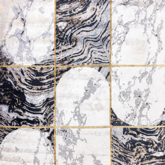 Индийский ковёр из арт-шёлка - MARBLE T - 341 x 439 (MRBL_R_MARBLE-LINES-6-COLOR-1)