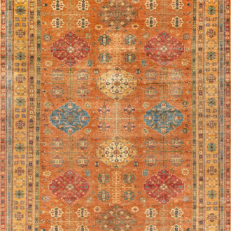 Пакистанский ковёр из шерсти - KAZAK ROYAL - 405 x 519 (KAZR_R_222560-GLD-GLD)