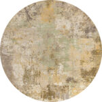 Индийский ковёр из шерсти - HOLLYWOOD ART - 246 x 246 (HOLA_R_CE9318-GREEN(Round))