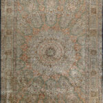 Индийский ковёр из шёлка - KASHMIR SILK 24Х24 - 362 x 547 (CEILING GUMBAD_KAS24XXL-2.6/R/2280-3-890-24_M219##)