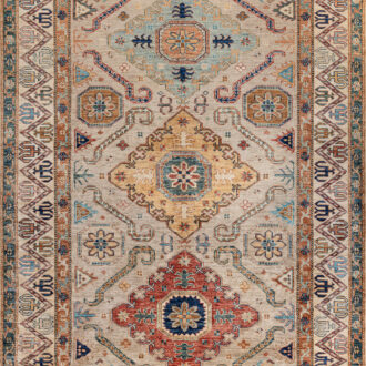 Пакистанский ковёр из шерсти - KAZAK ROYAL - 172 x 236 (KAZR_R_GRAY-IVORY(172x236))