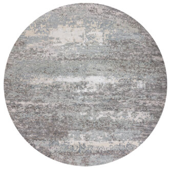 Индийский ковёр из шерсти - STORM - 300 x 300 (STO_R_BAT-05-GREY-SILVER(Round))