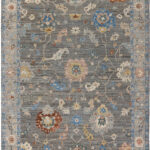 Индийский ковёр из шерсти - OUSHAK GOLD - 304 x 425 (OSG_R_MAJ106-GREY-LT.GREY)