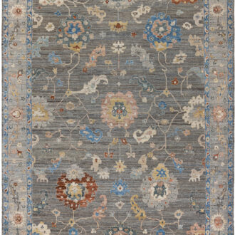 Индийский ковёр из шерсти - OUSHAK GOLD - 304 x 425 (OSG_R_MAJ106-GREY-LT.GREY)