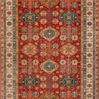Пакистанский ковёр из шерсти - KAZAK ROYAL - 271 x 385 (KAZR_R_232580-RED-BGE)