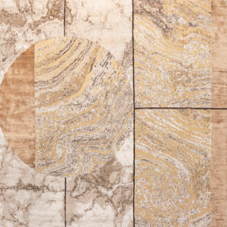 Индийский ковёр из арт-шёлка - MARBLE T - 339 x 446 (MRBL_R_MARBLE-LINES-1-BGE)