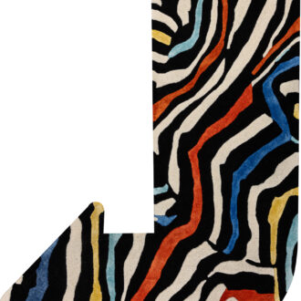 Индийский ковёр из эвкалиптового шёлка - VELVET MIRAGE - 125 x 200 (VMR_RN_SIGN FUNKY ZEBRA)