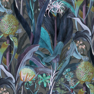 Обои Arte - BLOOMING PINEAPPLE - Peacock 97600 (коллекция Decors & Panoramiques)