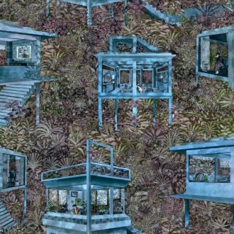 Обои Arte - PALAFITAS AMAZONIA - Azure 97582 (коллекция Decors & Panoramiques)
