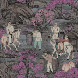 Обои Arte - TOILE DE TIBET - Pink Blossom 97690 (коллекция Decors & Panoramiques)