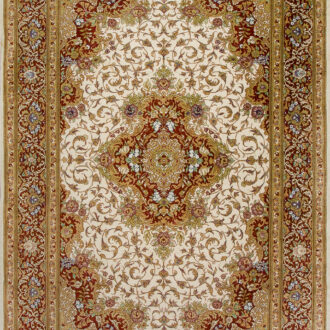 Иранский ковёр из шёлка - QOM - 98 x 148 (QOM_IR_13-7020/S-IR)