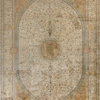 Индийский ковёр из шёлка - KASHMIR SILK 24Х24 - 424 x 598 (CHARCH CREAM_KAS24XXXL-2.6/R/2940-3-890-24_M219)